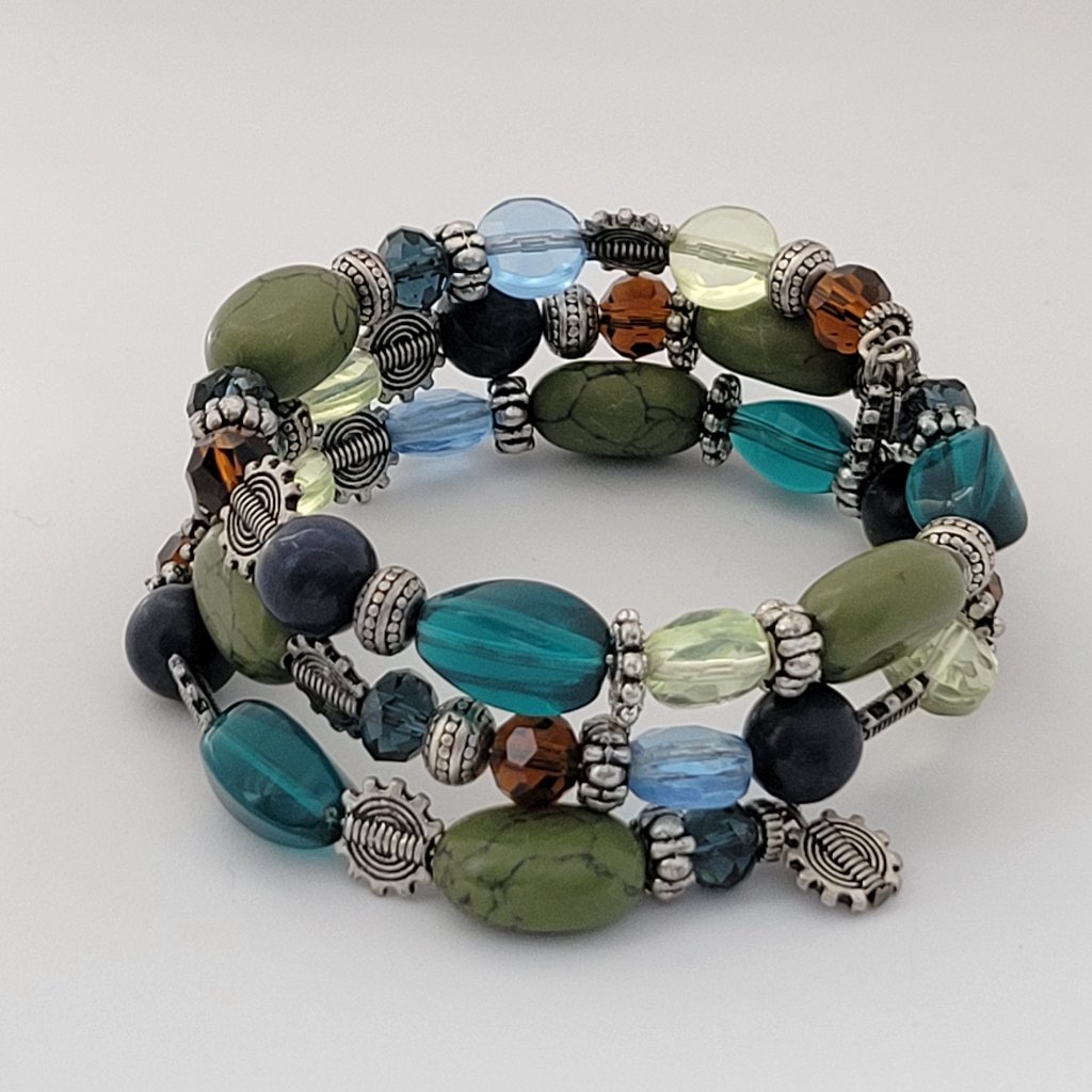 Beaded Wrap Bracelet Coil Bracelet Spiral Bracelet Premier Designs 16$